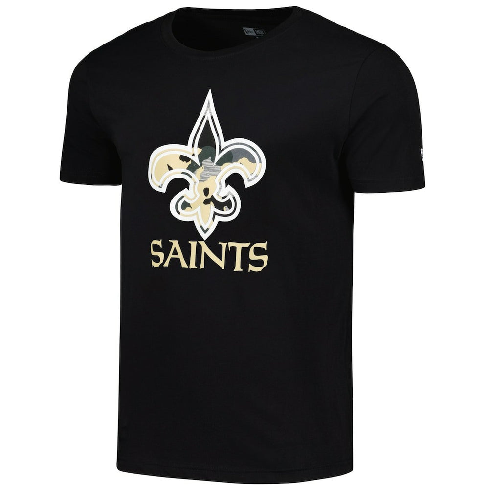 New Orleans Saints New Era Camo Logo T-Shirt Black | NFL