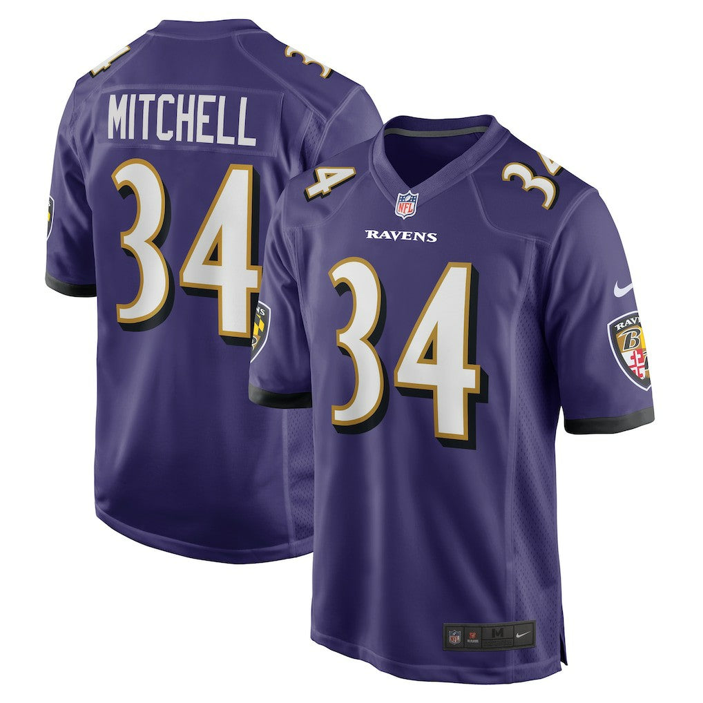 Keaton Mitchell Baltimore Ravens Game Jersey Purple | Nike for Sale