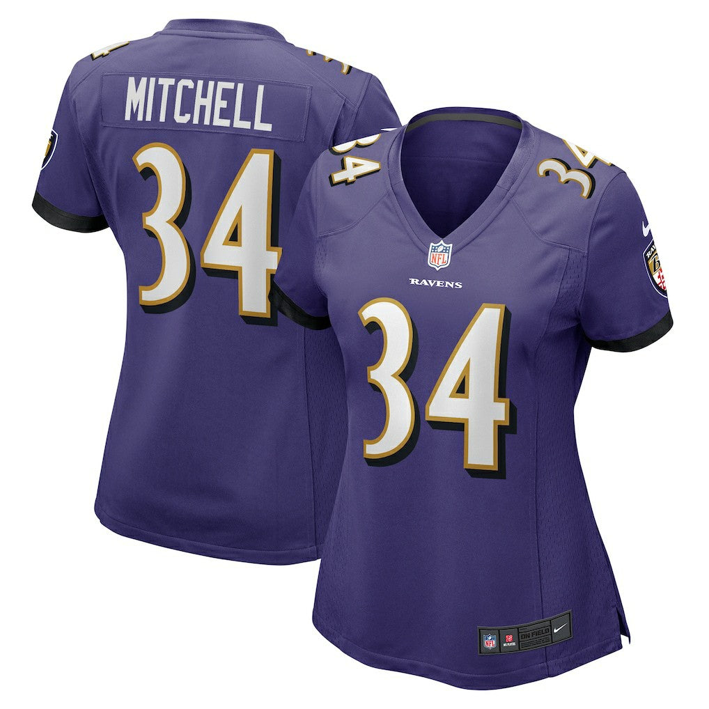 Keaton Mitchell Baltimore Ravens Women's Game Jersey Purple | Nike for Sale
