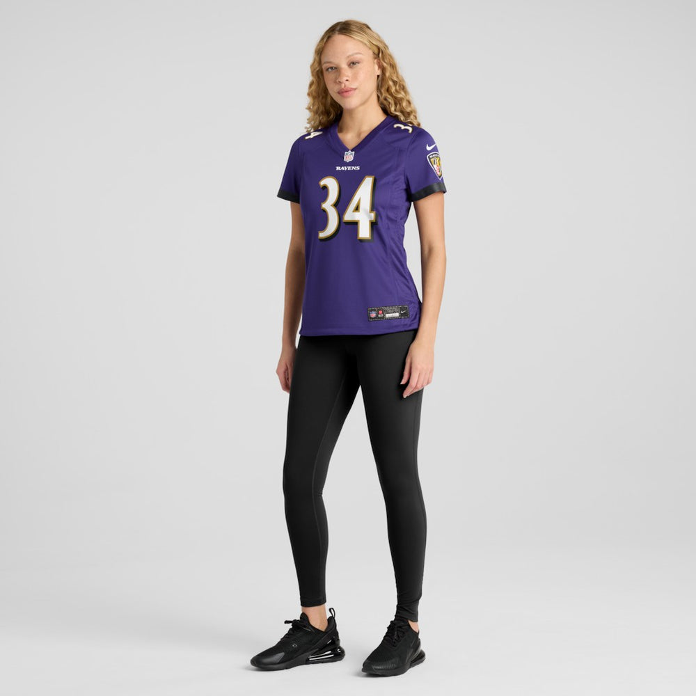 Keaton Mitchell Baltimore Ravens Women's Game Jersey Purple | Nike for Sale