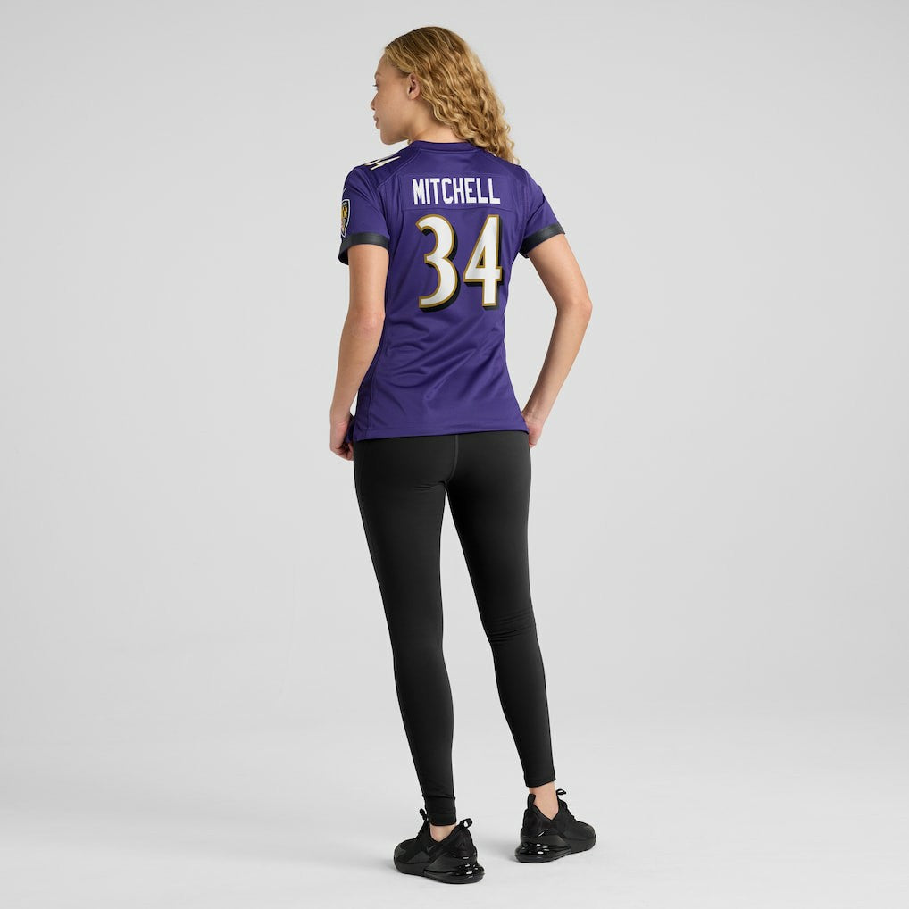 Keaton Mitchell Baltimore Ravens Women's Game Jersey Purple | Nike for Sale