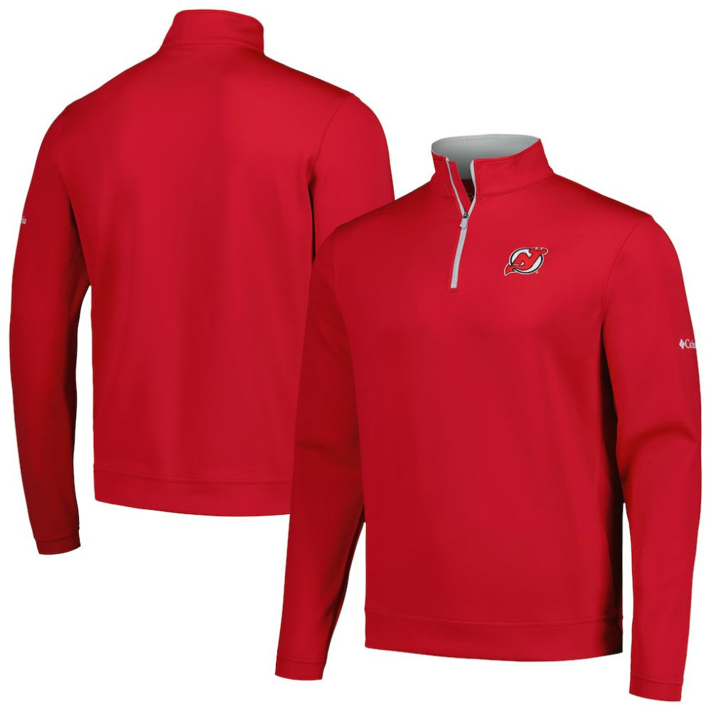 New Jersey Devils Columbia Wickham Hills Omni-Wick Quarter-Zip Jacket - Red - NHL
