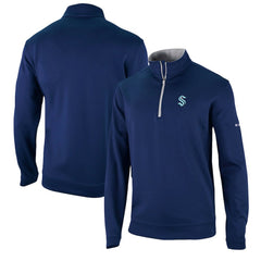 Seattle Kraken Columbia Wickham Hills Omni-Wick Quarter-Zip Jacket - Deep Sea Blue - NHL