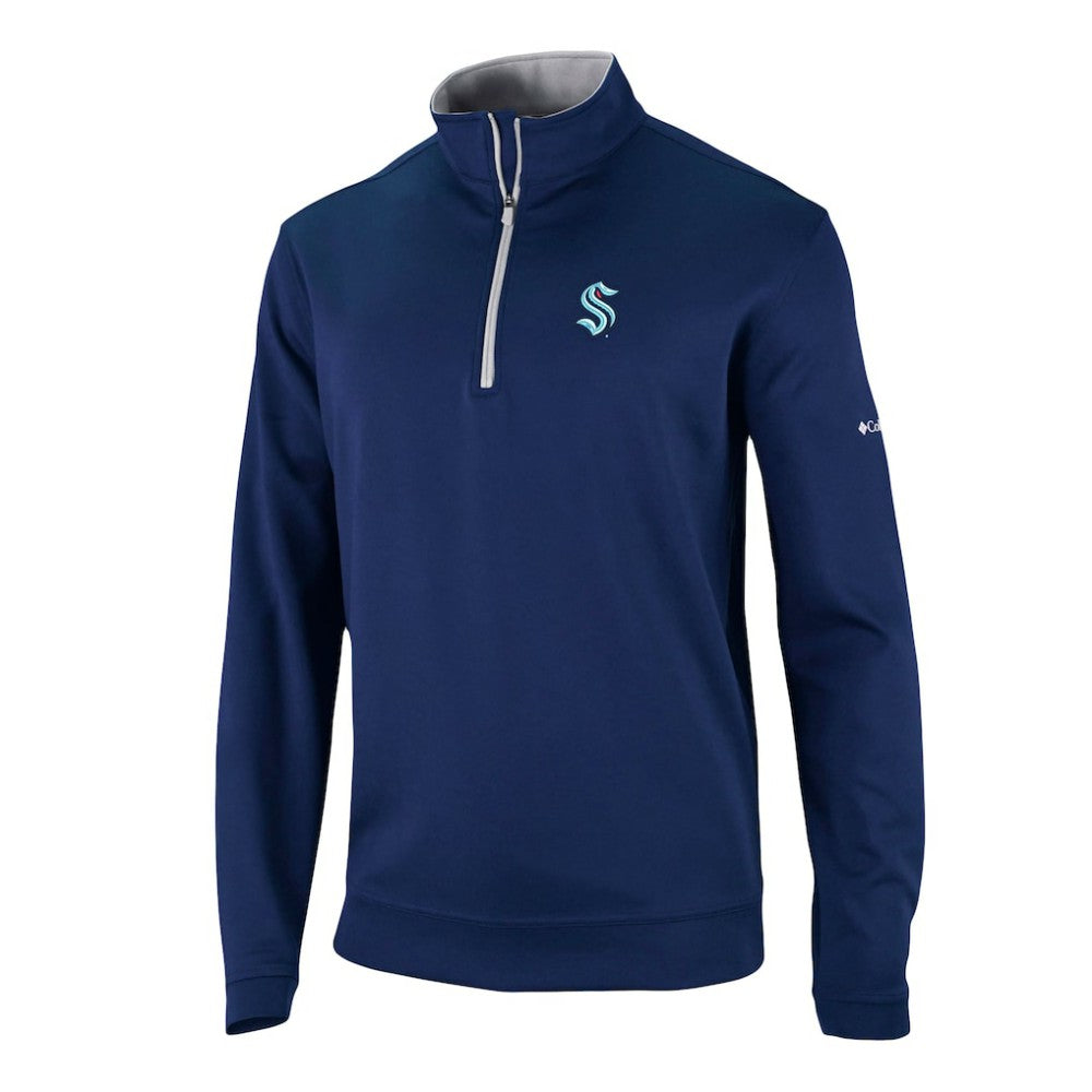 Seattle Kraken Columbia Wickham Hills Omni-Wick Quarter-Zip Jacket - Deep Sea Blue - NHL