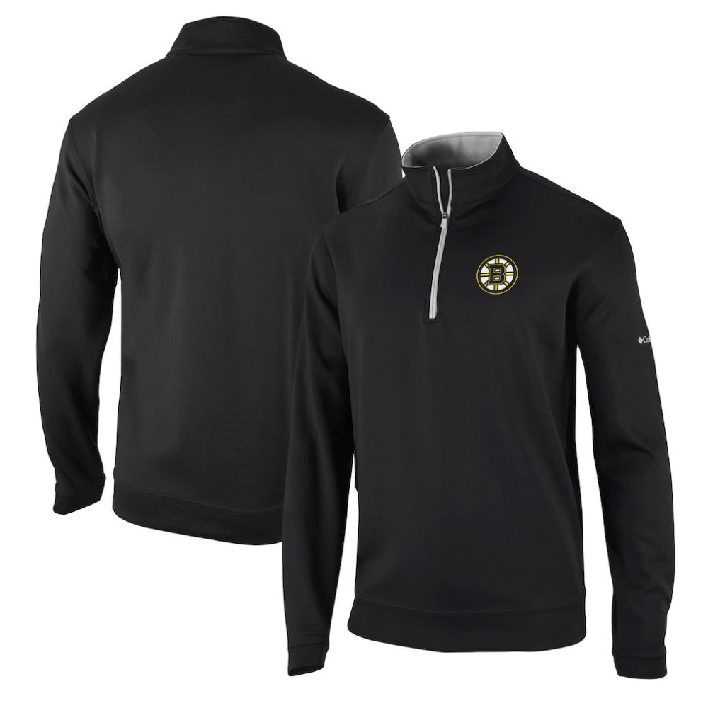 Boston Bruins Columbia Wickham Hills Omni-Wick Quarter-Zip Jacket - Black - NHL