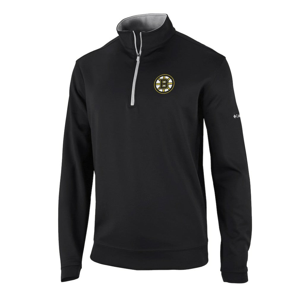 Boston Bruins Columbia Wickham Hills Omni-Wick Quarter-Zip Jacket - Black - NHL