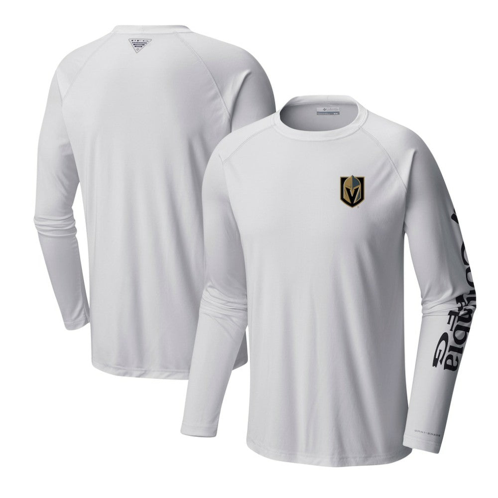 Vegas Golden Knights Columbia Terminal Tackle Omni-Shade Raglan Long Sleeve T-Shirt - White - NHL