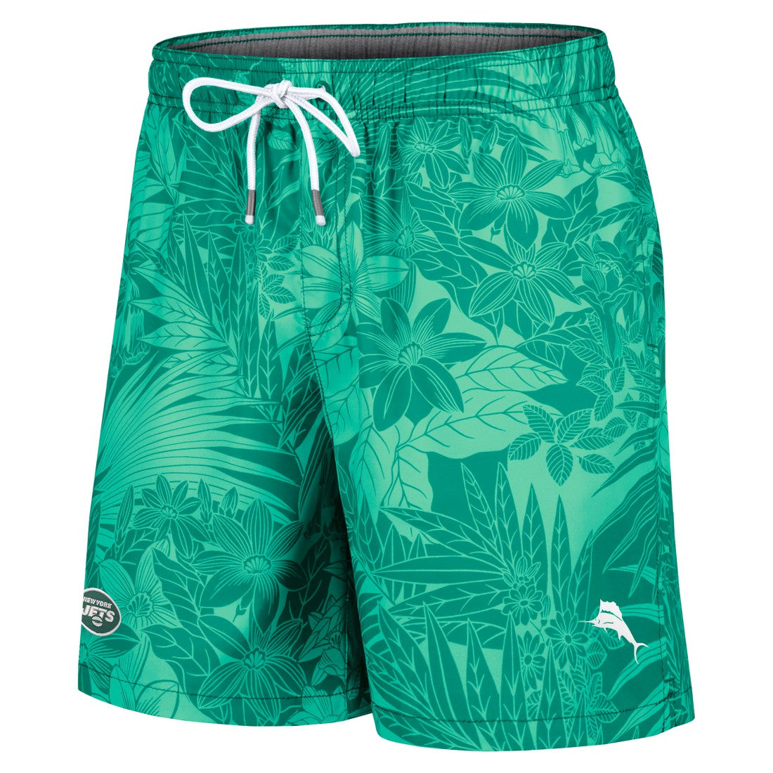 New York Jets Santiago Palms Board Shorts Green | Tommy Bahama