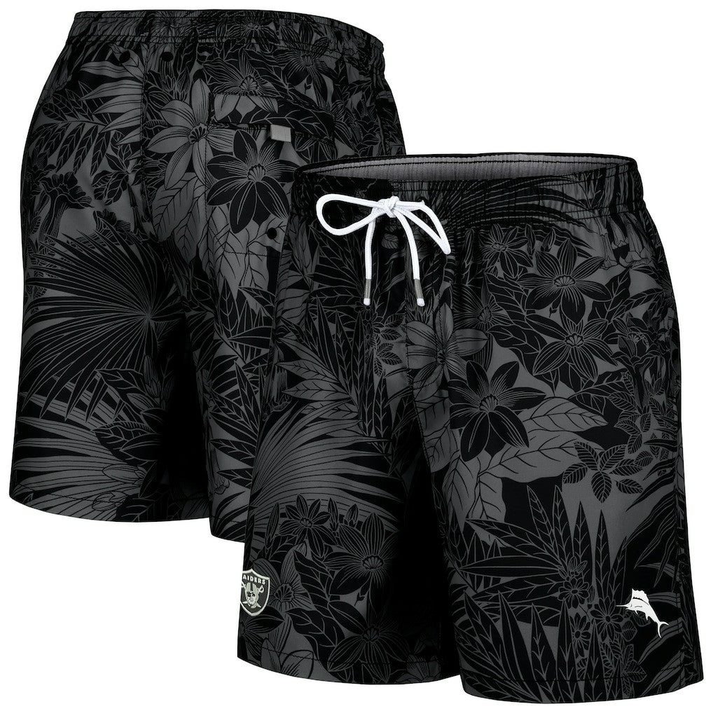 Las Vegas Raiders Santiago Palms Board Shorts Black | Tommy Bahama