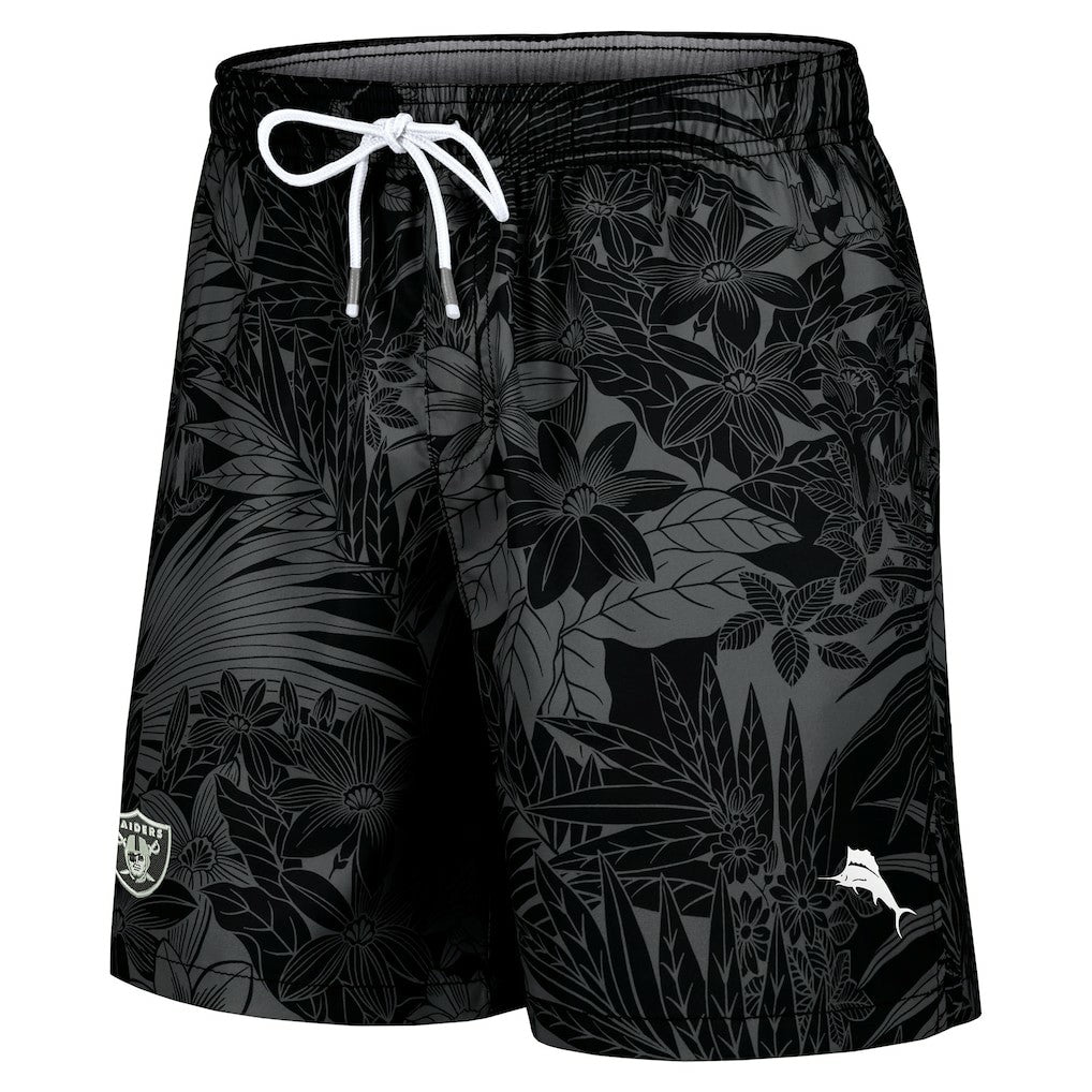 Las Vegas Raiders Santiago Palms Board Shorts Black | Tommy Bahama
