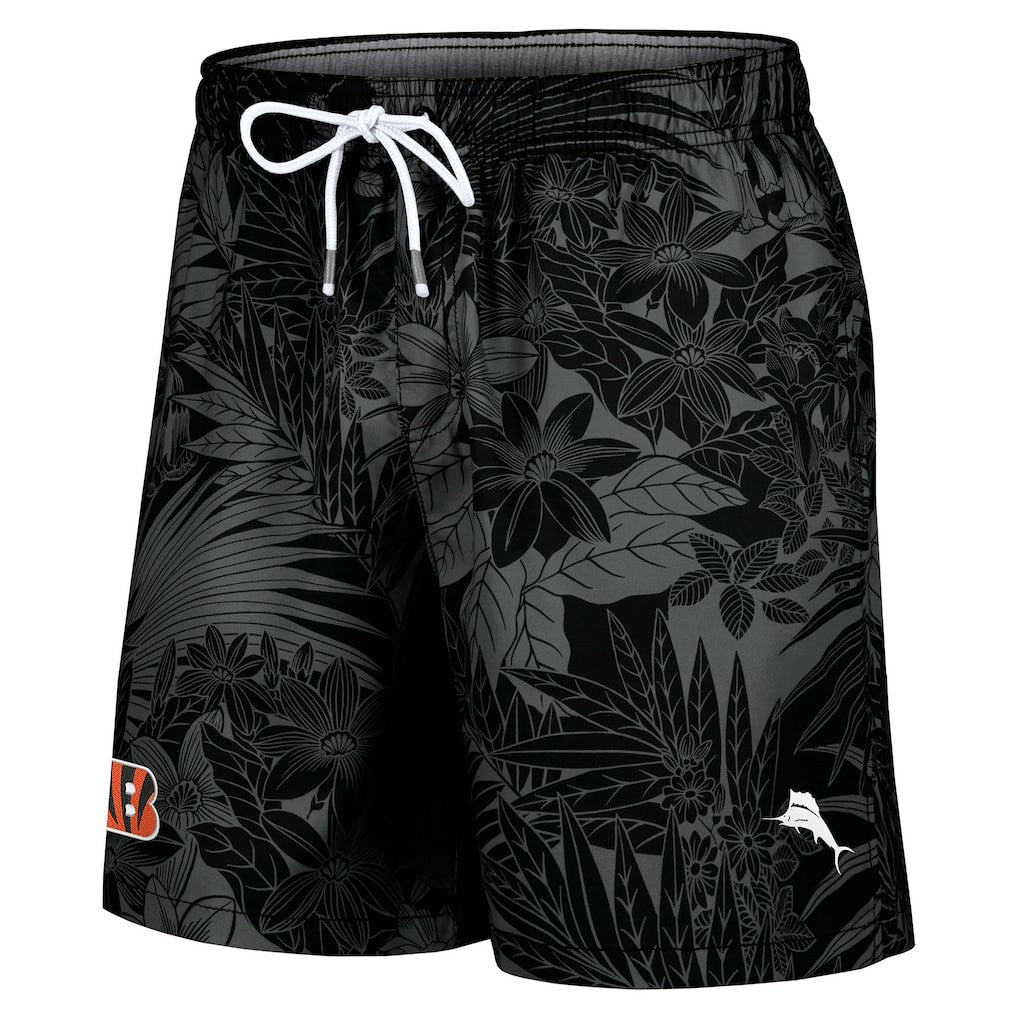 Cincinnati Bengals Santiago Palms Board Shorts Black | Tommy Bahama