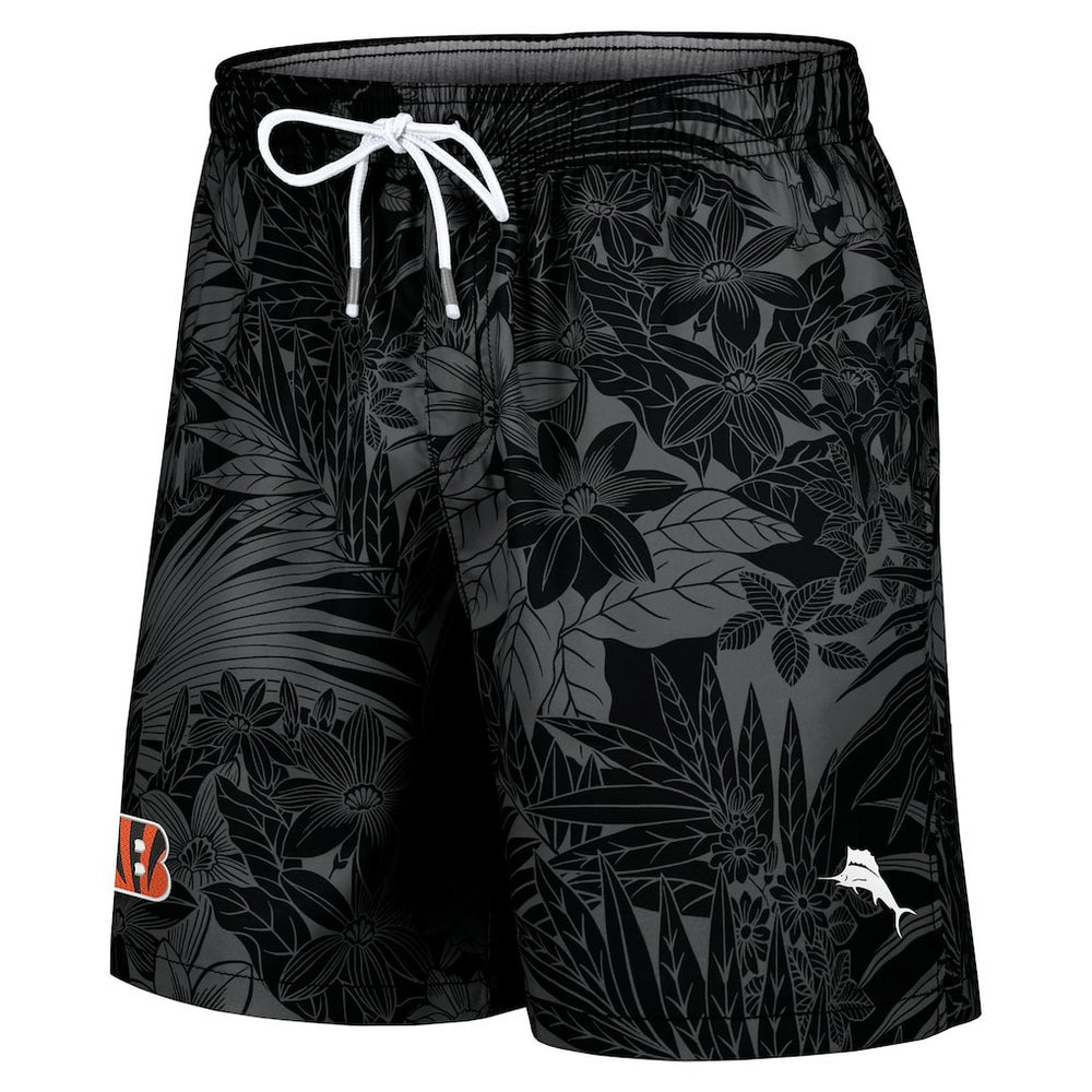 Cincinnati Bengals Santiago Palms Board Shorts Black | Tommy Bahama