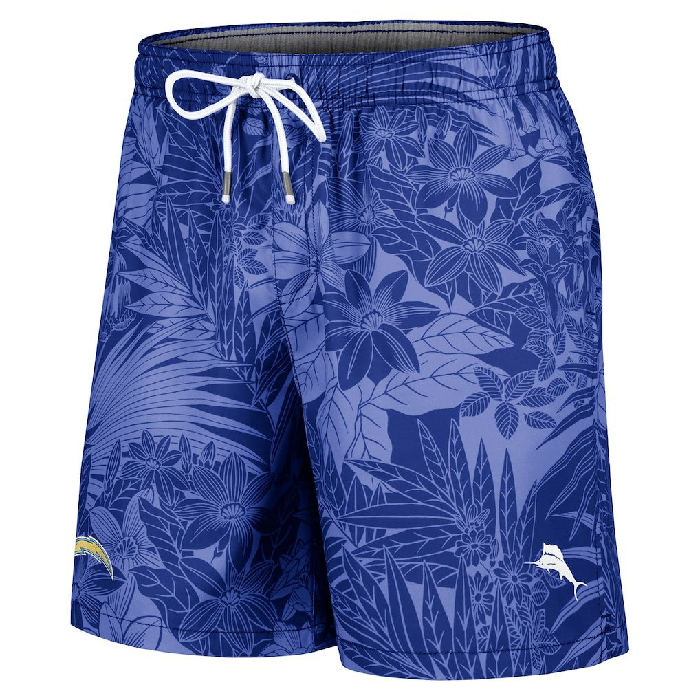 Los Angeles Chargers Santiago Palms Board Shorts Powder Blue | Tommy Bahama