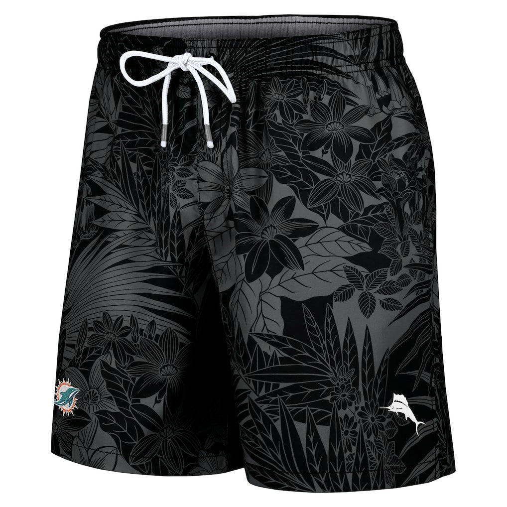 Miami Dolphins Santiago Palms Board Shorts Black | Tommy Bahama