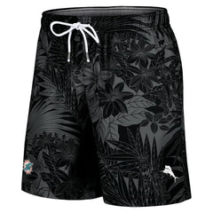 Miami Dolphins Santiago Palms Board Shorts Black | Tommy Bahama