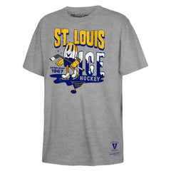 St. Louis Blues Mitchell & Ness Youth Ice Hockey T-Shirt - Gray - NHL