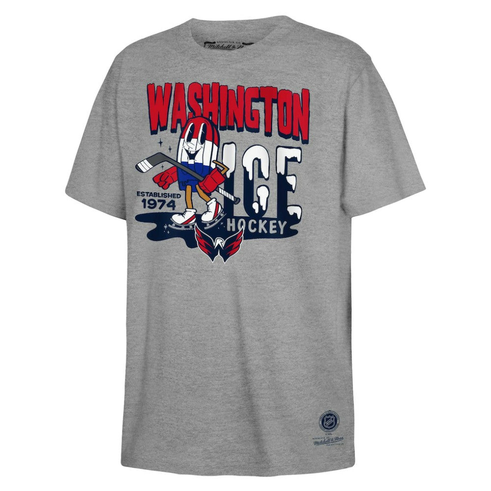 Washington Capitals Mitchell & Ness Youth Ice Hockey T-Shirt - Gray - NHL