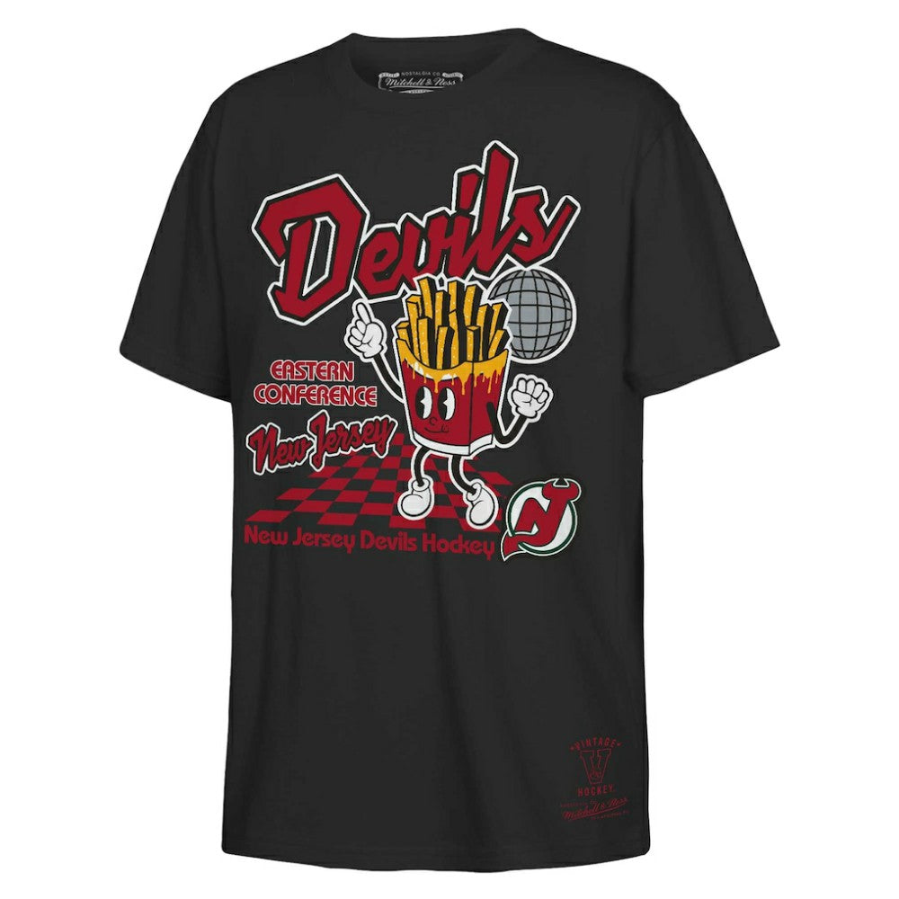 New Jersey Devils Mitchell & Ness Youth Concession Stand T-Shirt - Black - NHL