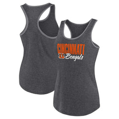 Cincinnati Bengals Women's Plus Size Fuel Tank Top Heather Black | Fanatics