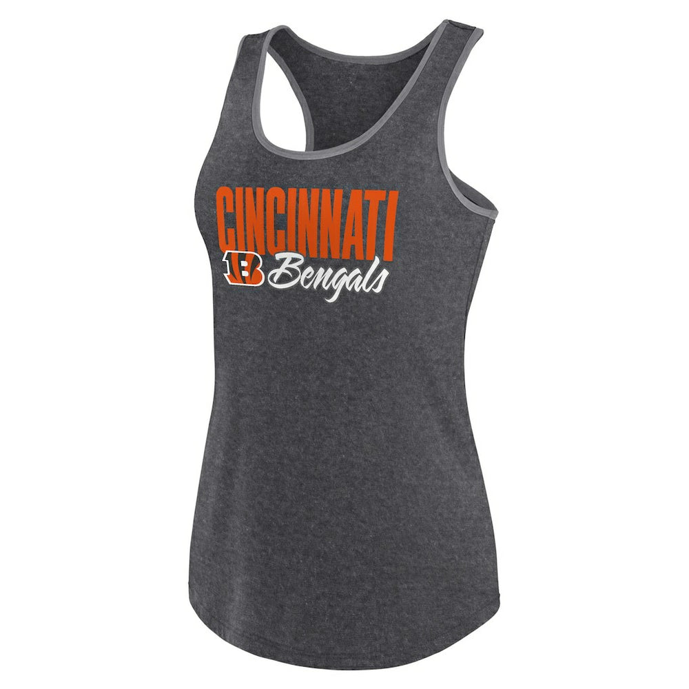 Cincinnati Bengals Women's Plus Size Fuel Tank Top Heather Black | Fanatics
