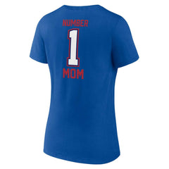 Buffalo Bills Women's Plus Size Mother's Day #1 Mom V-Neck T-Shirt Royal | Fanatics