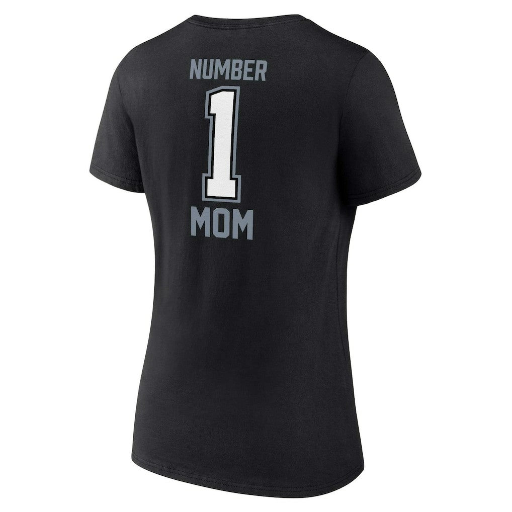 Las Vegas Raiders Women's Plus Size Mother's Day #1 Mom V-Neck T-Shirt Black | Fanatics