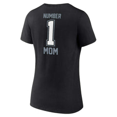 Las Vegas Raiders Women's Plus Size Mother's Day #1 Mom V-Neck T-Shirt Black | Fanatics