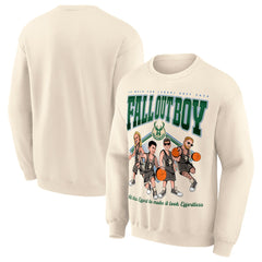 Fall Out Boy x Milwaukee Bucks Unisex So Much For (2our) Dust Pullover Sweatshirt Cream - NBA