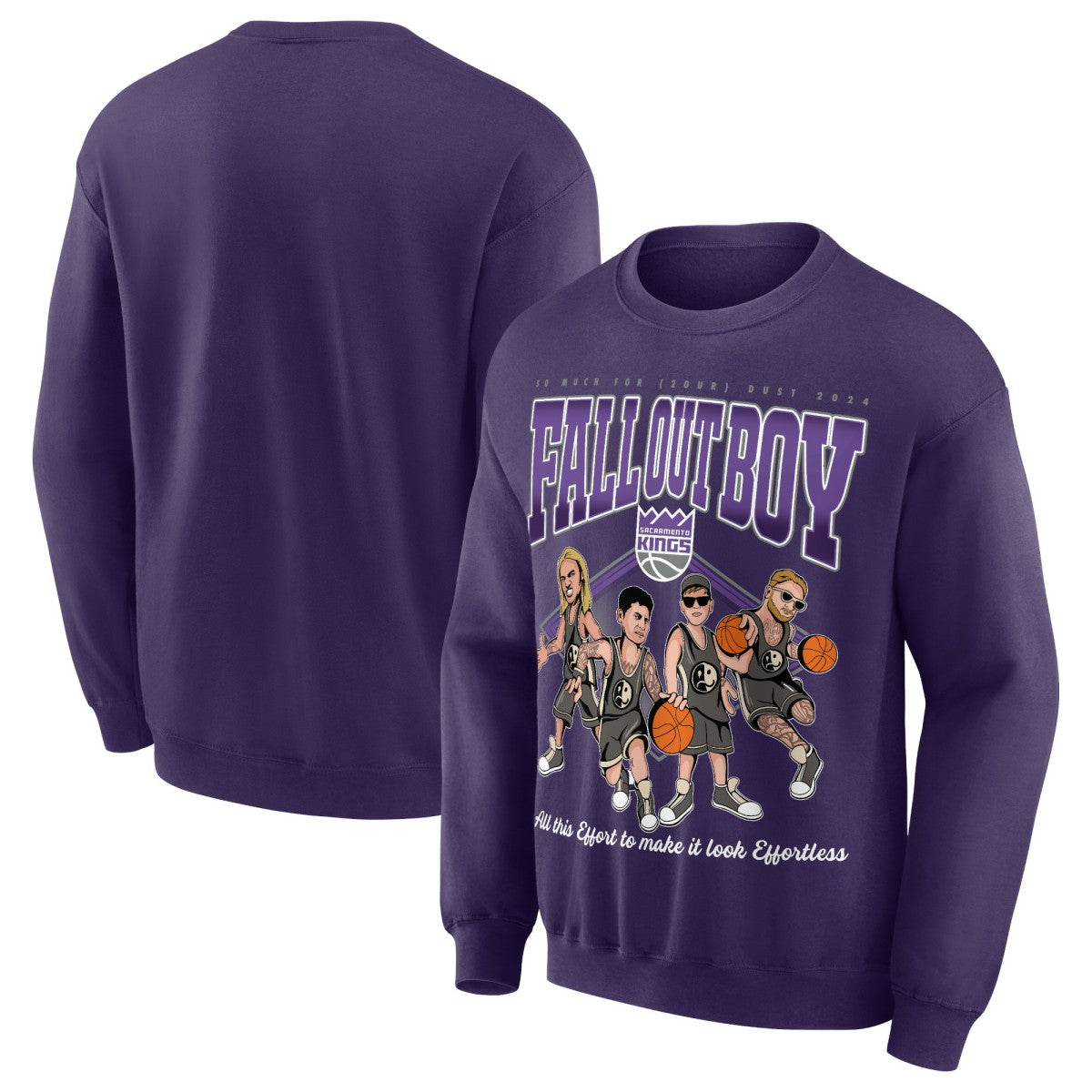 Fall Out Boy x Sacramento Kings Unisex So Much For (2our) Dust Pullover Sweatshirt Purple - NBA