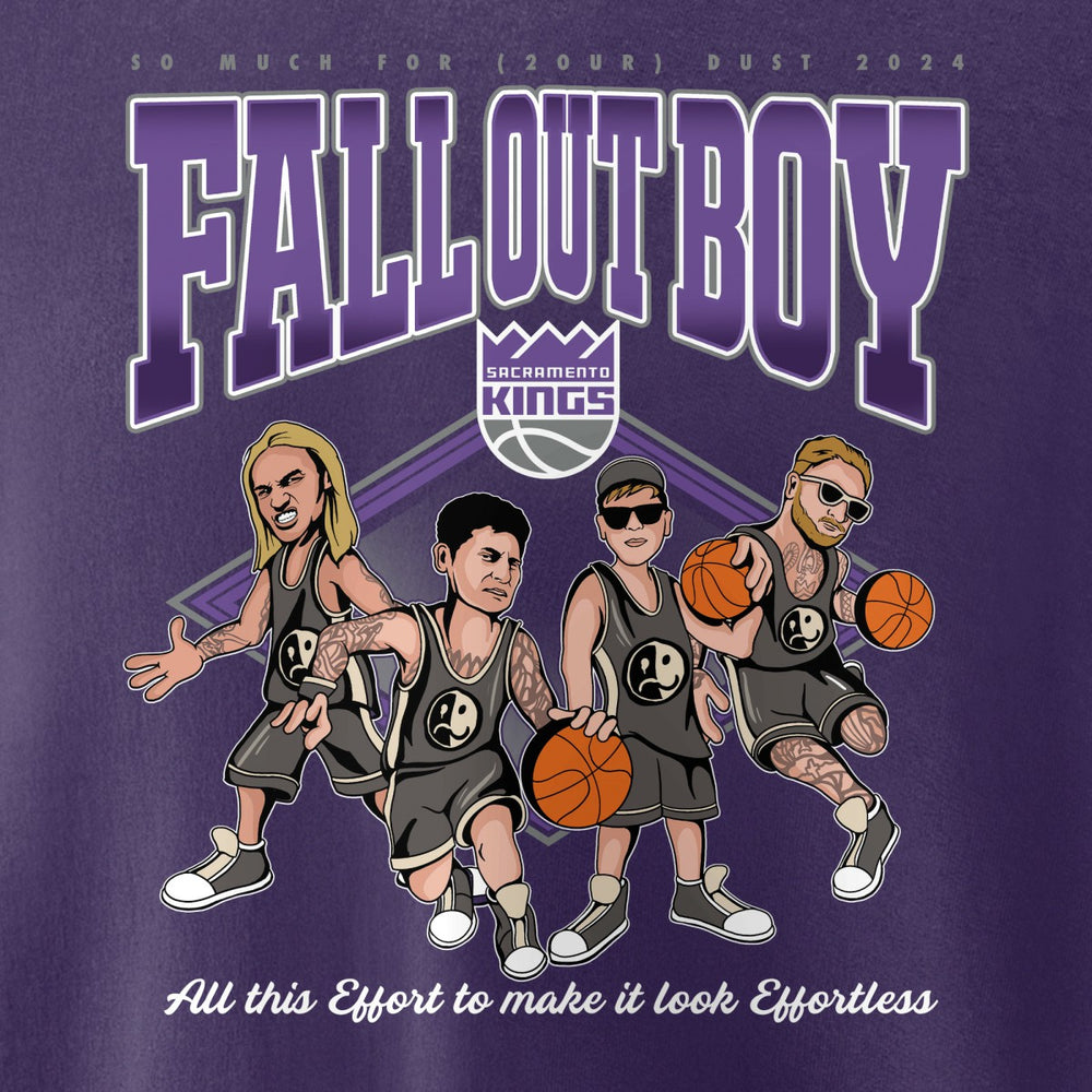 Fall Out Boy x Sacramento Kings Unisex So Much For (2our) Dust Pullover Sweatshirt Purple - NBA
