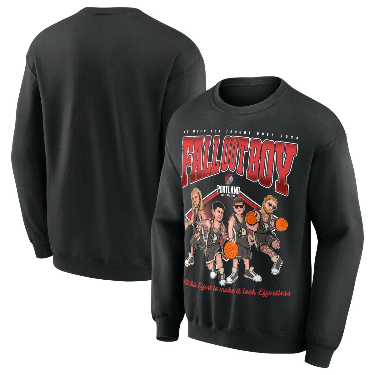 Fall Out Boy x Portland Trail Blazers Unisex So Much For (2our) Dust Pullover Sweatshirt Black - NBA
