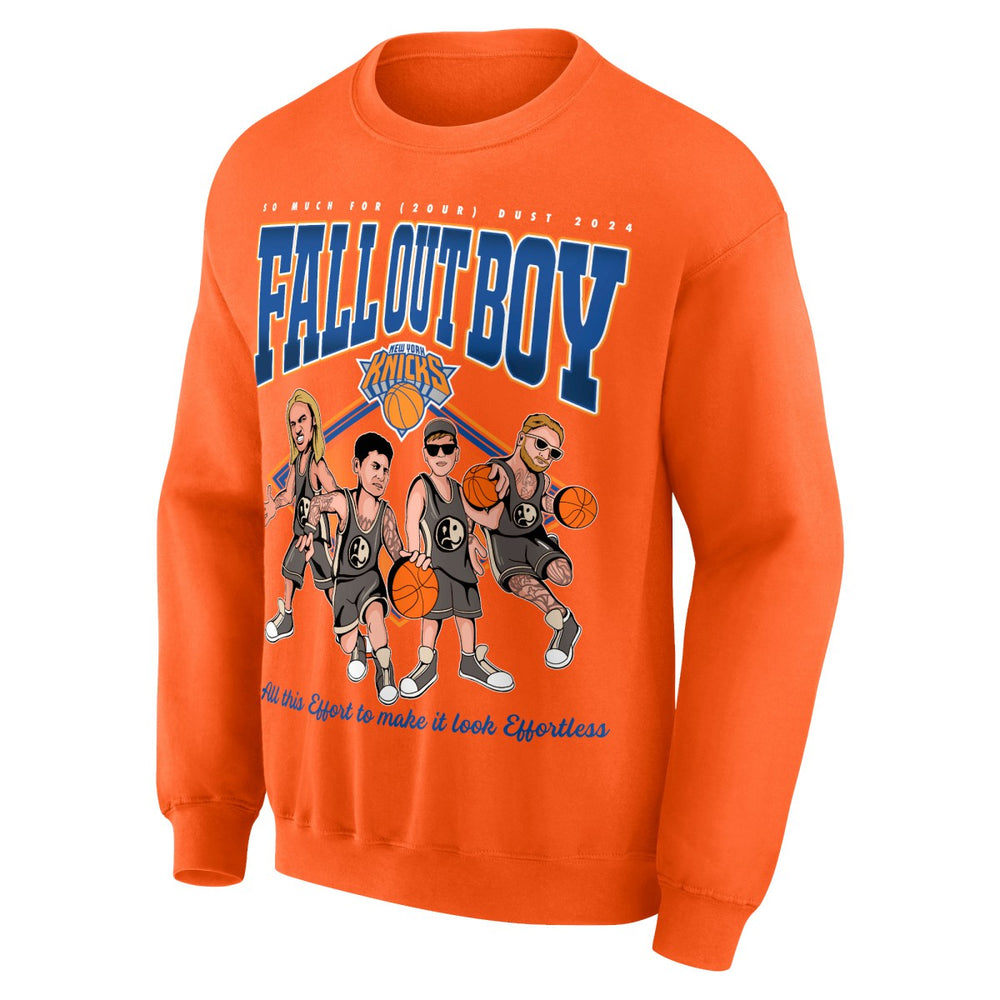 Fall Out Boy x New York Knicks Unisex So Much For (2our) Dust Pullover Sweatshirt Orange - NBA
