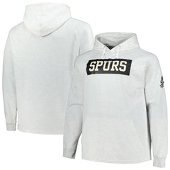 San Antonio Spurs Big & Tall Raglan Tri-Blend Pullover Hoodie Ash - NBA