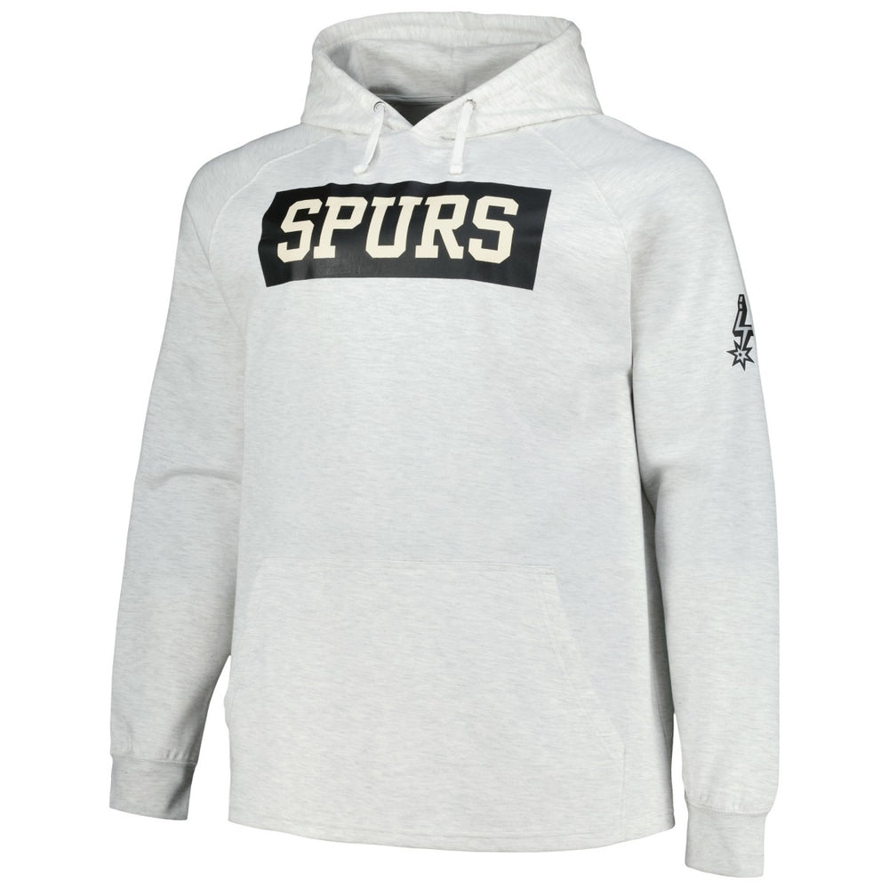 San Antonio Spurs Big & Tall Raglan Tri-Blend Pullover Hoodie Ash - NBA