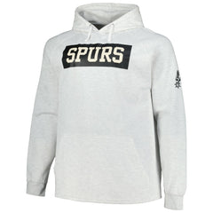 San Antonio Spurs Big & Tall Raglan Tri-Blend Pullover Hoodie Ash - NBA