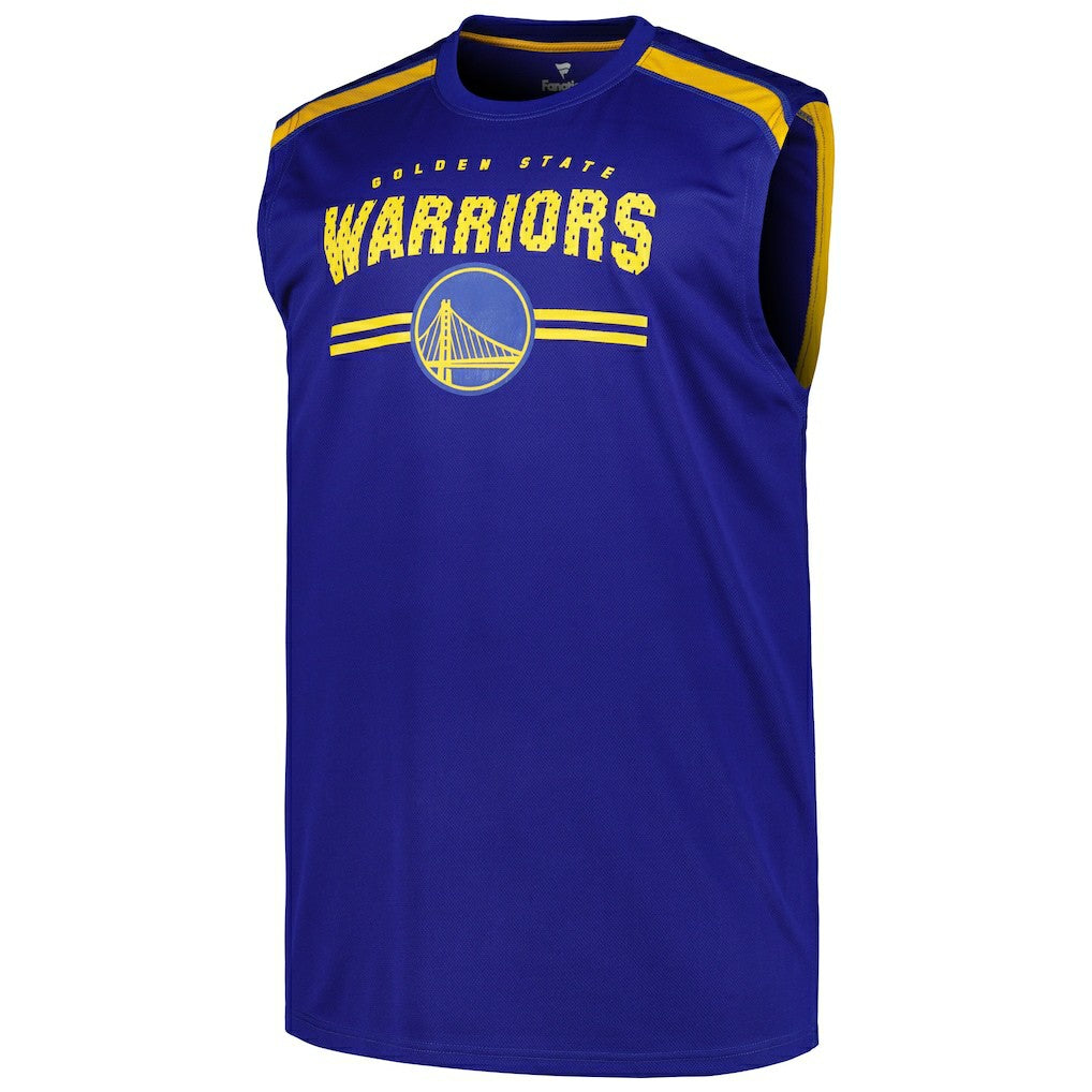 Golden State Warriors Big & Tall Birdseye Muscle Tank Top Royal - NBA
