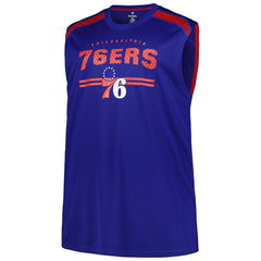 Philadelphia 76ers Big & Tall Birdseye Muscle Tank Top Royal - NBA