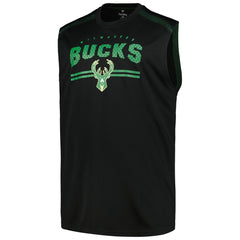 Milwaukee Bucks Big & Tall Birdseye Muscle Tank Top Black - NBA