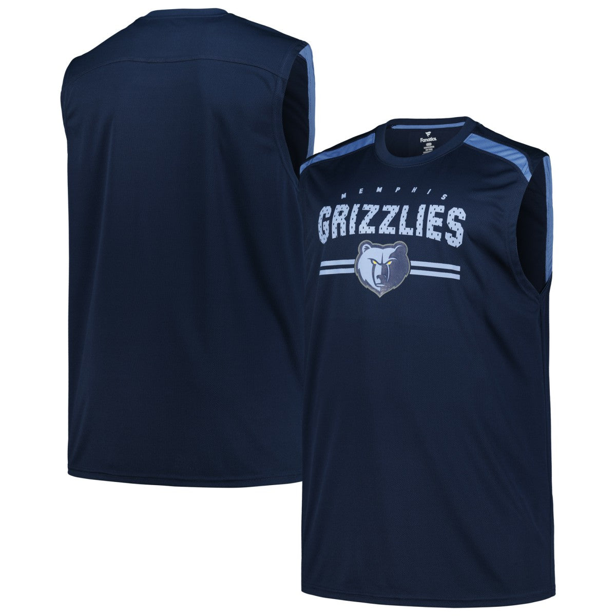 Memphis Grizzlies Big & Tall Birdseye Muscle Tank Top Navy - NBA