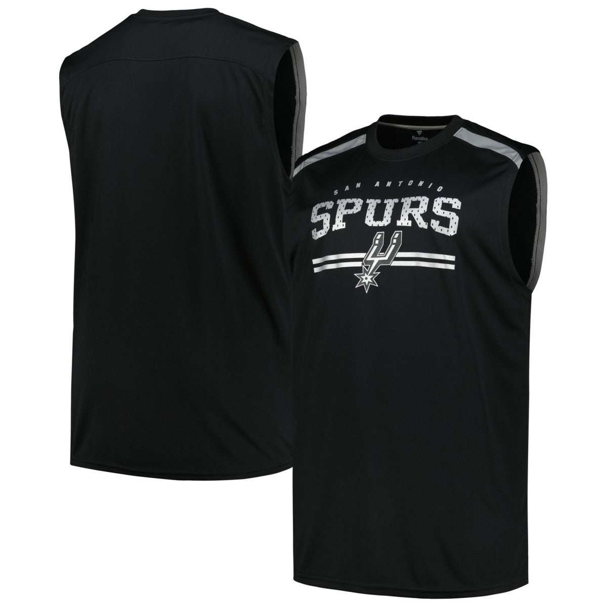 San Antonio Spurs Big & Tall Birdseye Muscle Tank Top Black - NBA