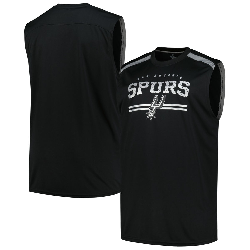 San Antonio Spurs Big & Tall Birdseye Muscle Tank Top Black - NBA