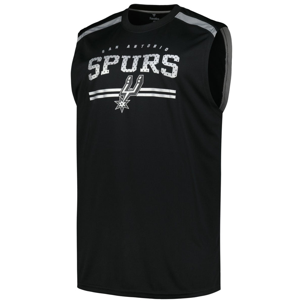 San Antonio Spurs Big & Tall Birdseye Muscle Tank Top Black - NBA