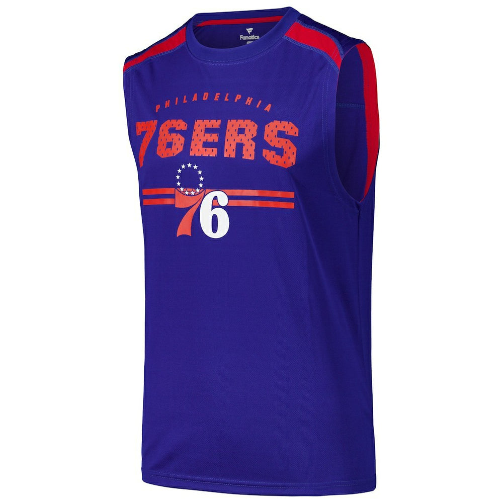 Philadelphia 76ers Birdseye Muscle Tank Top Royal - NBA