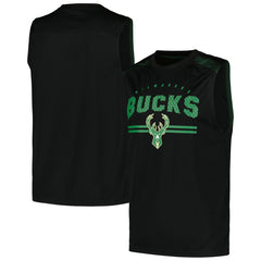 Milwaukee Bucks Birdseye Muscle Tank Top Black - NBA