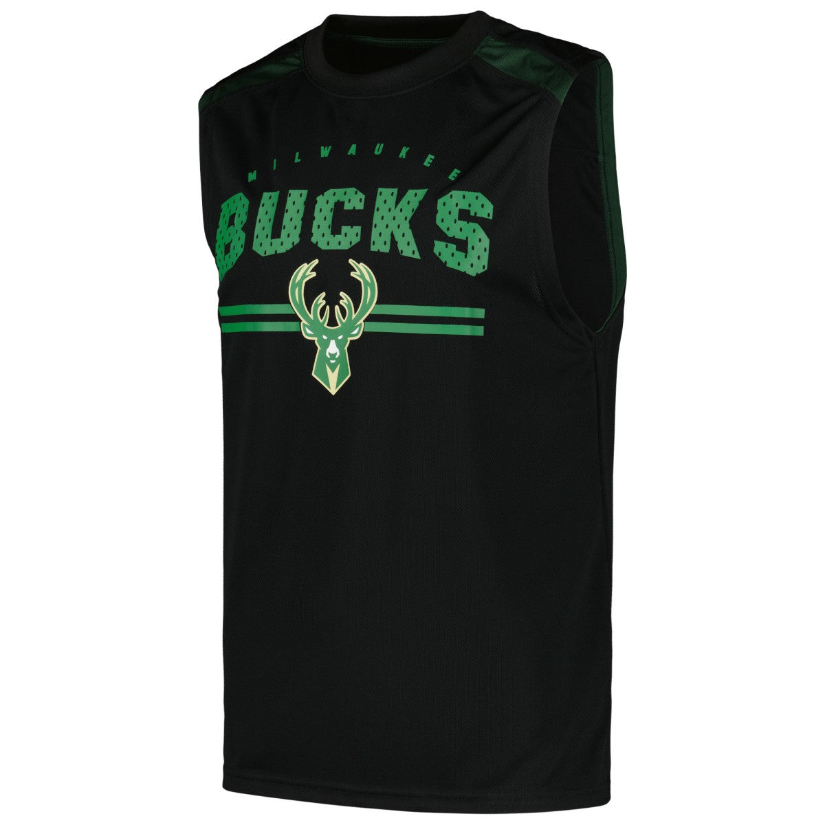 Milwaukee Bucks Birdseye Muscle Tank Top Black - NBA