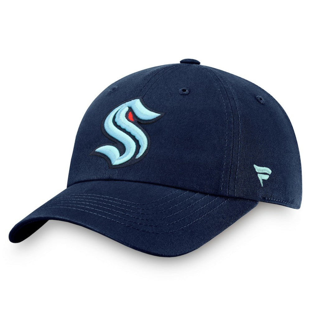 Seattle Kraken Fanatics Core Primary Logo Adjustable Hat - Deep Sea Blue - NHL