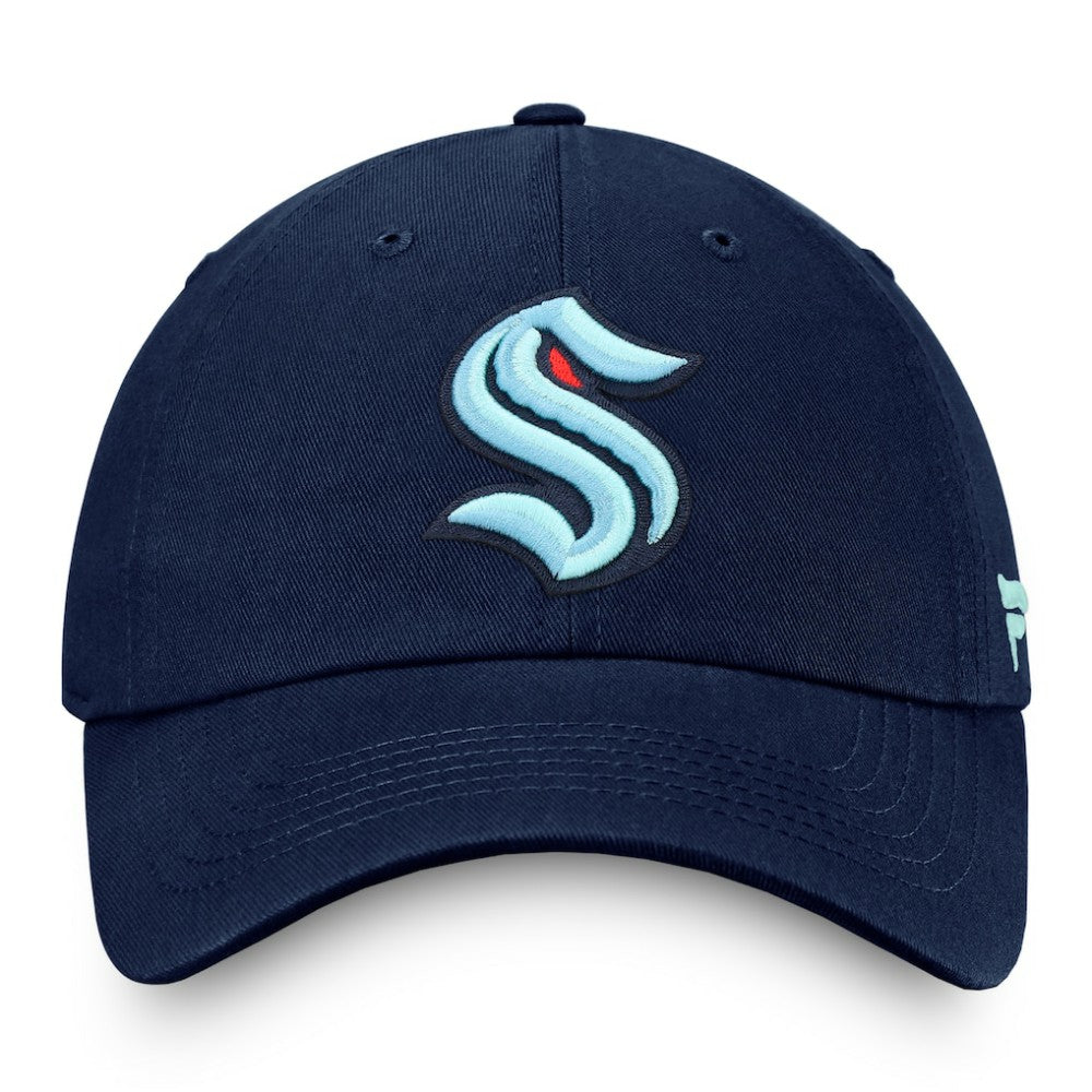 Seattle Kraken Fanatics Core Primary Logo Adjustable Hat - Deep Sea Blue - NHL