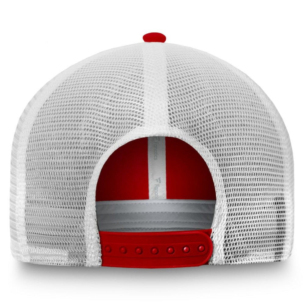 New Jersey Devils Fanatics Core Primary Logo Trucker Adjustable Hat - Red/White - NHL
