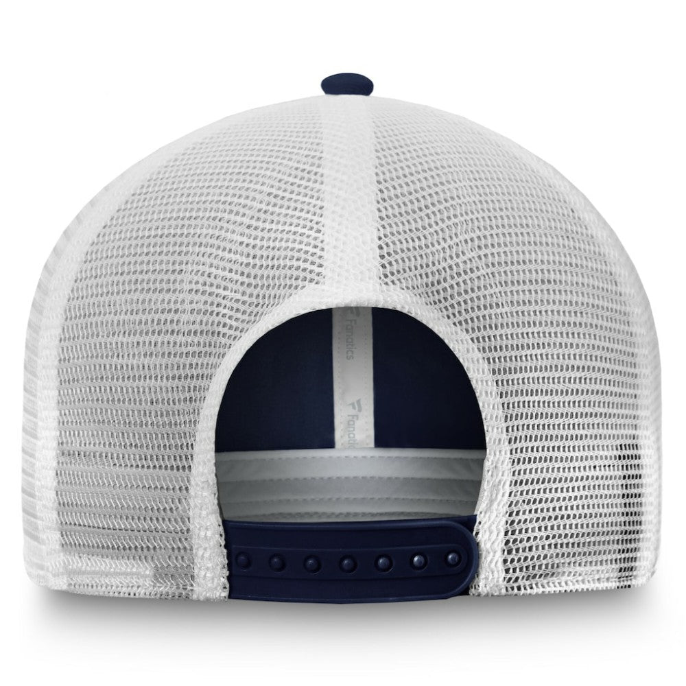 Seattle Kraken Fanatics Core Primary Logo Trucker Adjustable Hat - Deep Sea Blue/White - NHL