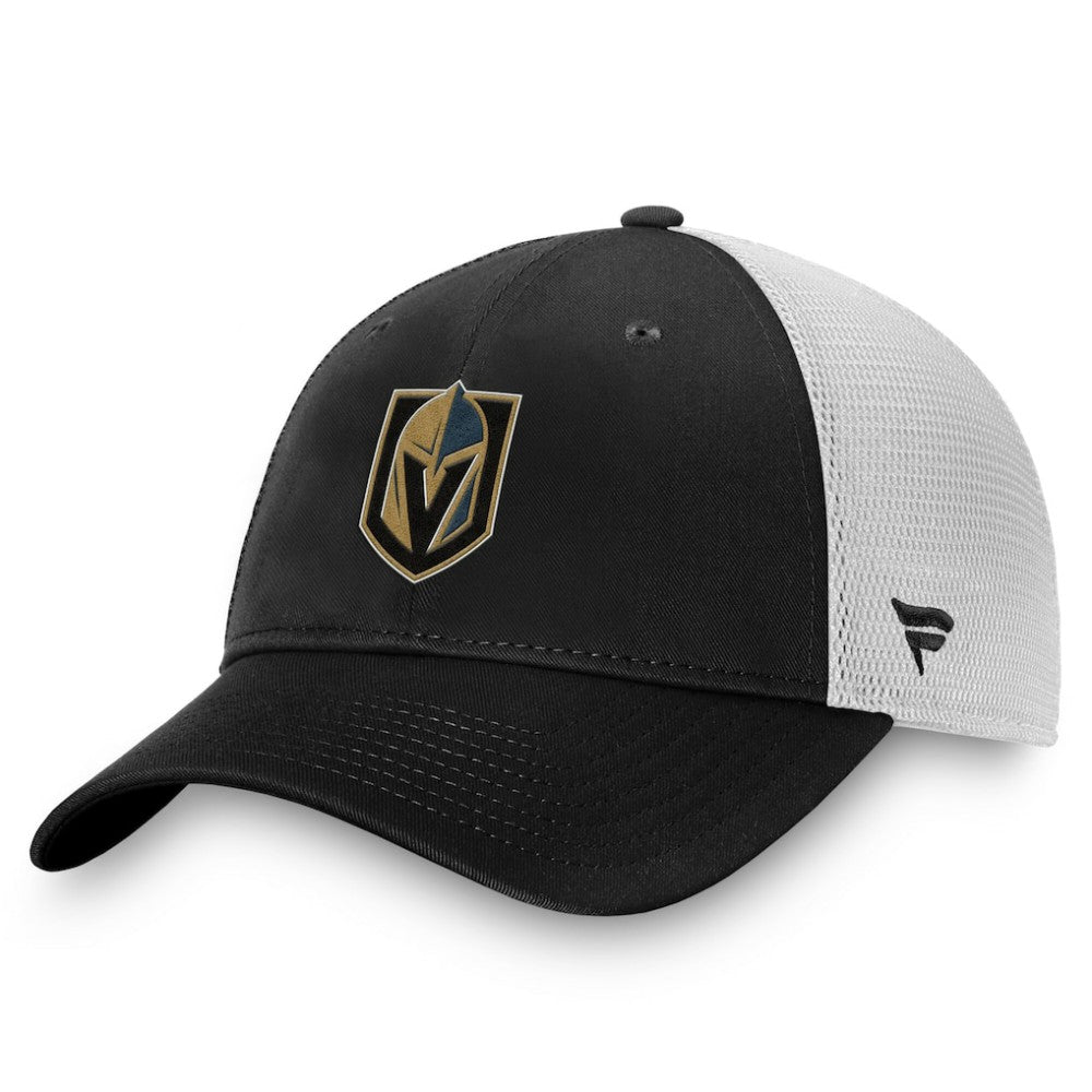 Vegas Golden Knights Fanatics Core Primary Logo Trucker Adjustable Hat - Charcoal/White - NHL